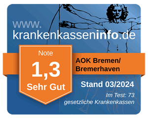 Testsiegel AOK Bremen/Bremerhaven