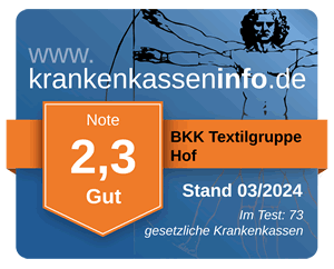 Testsiegel BKK Textilgruppe Hof