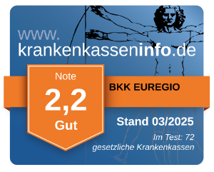 Ergebnis der BKK EUREGIO im aktuellen Krankenkassentest