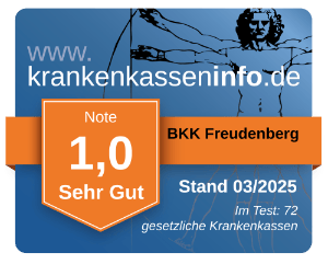 Ergebnis der BKK Freudenberg im aktuellen Krankenkassentest