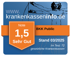 Ergebnis der BKK Public im aktuellen Krankenkassentest