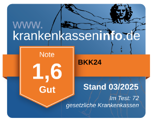 Ergebnis der BKK24 im aktuellen Krankenkassentest