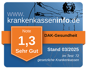 Ergebnis der DAK-Gesundheit im aktuellen Krankenkassentest