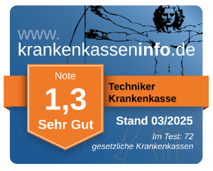 Ergebnis der Techniker Krankenkasse im aktuellen Krankenkassentest