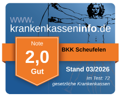 Ergebnis der BKK Scheufelen im aktuellen Krankenkassentest