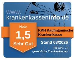 Ergebnis der KKH Kaufmännische Krankenkasse im aktuellen Krankenkassentest