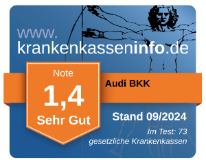 Ergebnis der Audi BKK im aktuellen Krankenkassentest