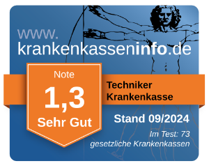 Ergebnis der Techniker Krankenkasse im aktuellen Krankenkassentest