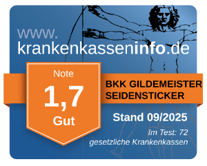 Ergebnis der BKK GILDEMEISTER SEIDENSTICKER im aktuellen Krankenkassentest