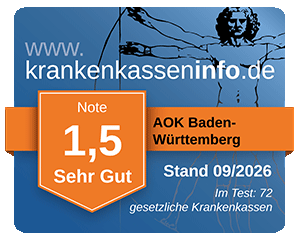 Ergebnis der AOK Baden-Württemberg im aktuellen Krankenkassentest