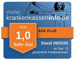 Ergebnis der AOK PLUS im aktuellen Krankenkassentest