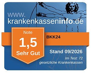 Ergebnis der BKK24 im aktuellen Krankenkassentest