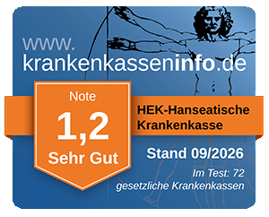Ergebnis der HEK-Hanseatische Krankenkasse im aktuellen Krankenkassentest