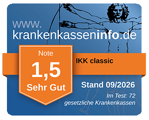 Ergebnis der IKK classic im aktuellen Krankenkassentest