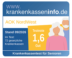 Testergebnis Krankenkassentest für Senioren