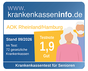 Testergebnis Krankenkassentest für Senioren