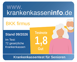 Testergebnis Krankenkassentest für Senioren