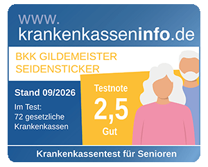 Testergebnis Krankenkassentest für Senioren
