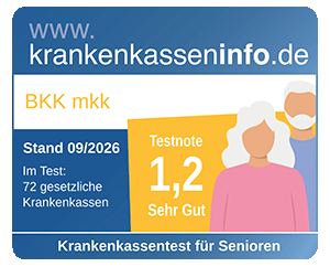 Testergebnis Krankenkassentest für Senioren