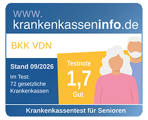 Testergebnis Krankenkassentest für Senioren