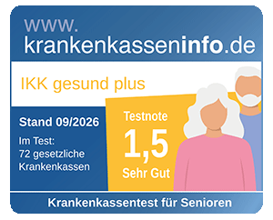 Testergebnis Krankenkassentest für Senioren