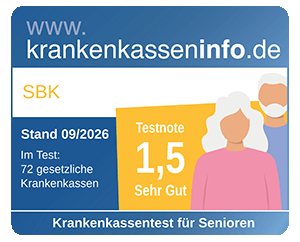 Testergebnis Krankenkassentest für Senioren