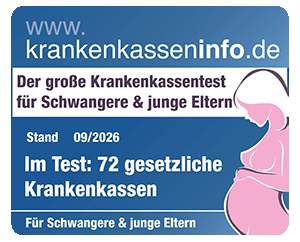Testsiegel Krankenkassentest für Schwangere und junge Eltern