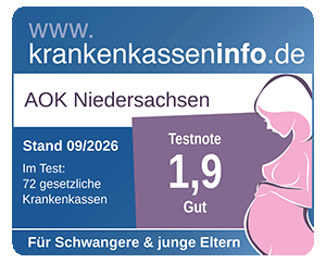 Testergebnis Krankenkassentest für Schwangere und junge Eltern