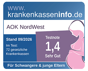 Testergebnis Krankenkassentest für Schwangere und junge Eltern