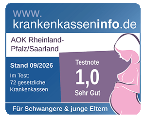 Testergebnis Krankenkassentest für Schwangere und junge Eltern