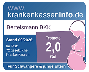 Testergebnis Krankenkassentest für Schwangere und junge Eltern