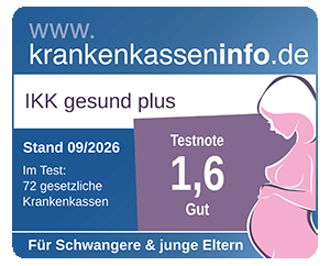 Testergebnis Krankenkassentest für Schwangere und junge Eltern