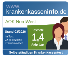 Testergebnis Krankenkassentest für Selbstständige