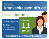 Testergebnis Krankenkassentest für Selbstständige